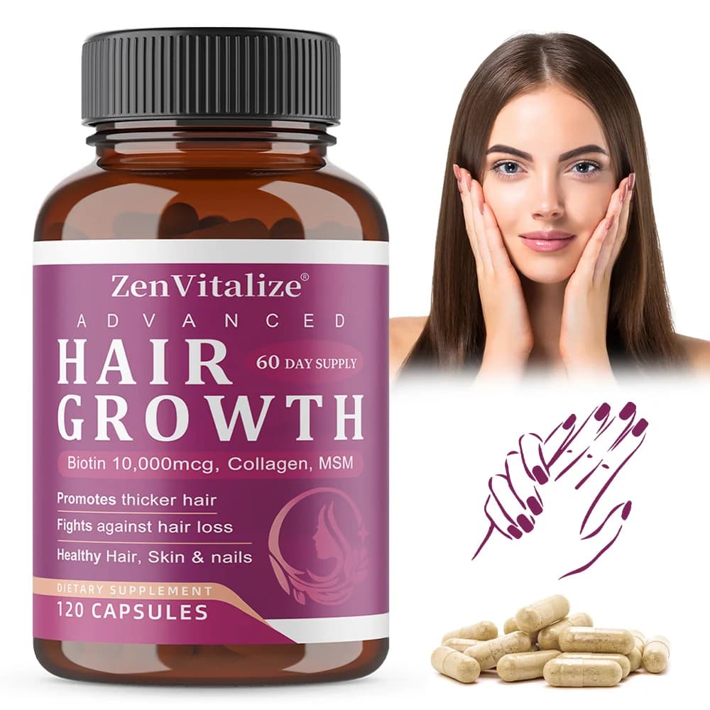 Vitamine per la Crescita dei Capelli per Donne e Uomini - con Biotina e Saw Palmetto, per Ricrescita Naturale di Capelli Più Forti e Sani, Pelle e Unghie