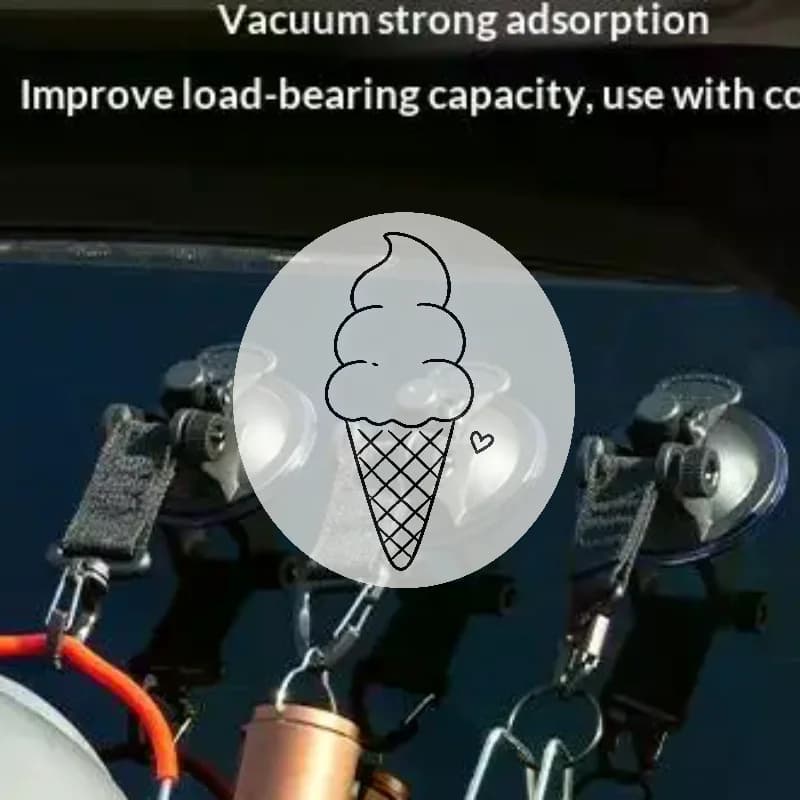 (LA)[LA]4Pcs Car Tent Suction Cups Outdoor Camping Rope Powerful Suction Cup Buckle Side Tarps Tent Suckers Anchor Securing Hook