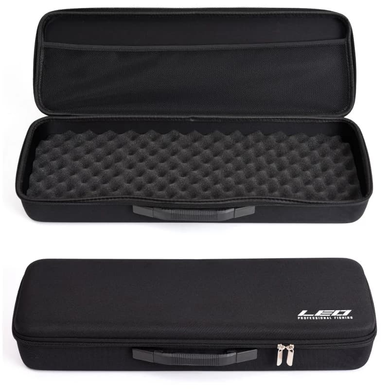 1 pcs portable fishing gear bag EVA shockproof fishing rod reel accessories storage box outdoor travel bag 54*19*9cm