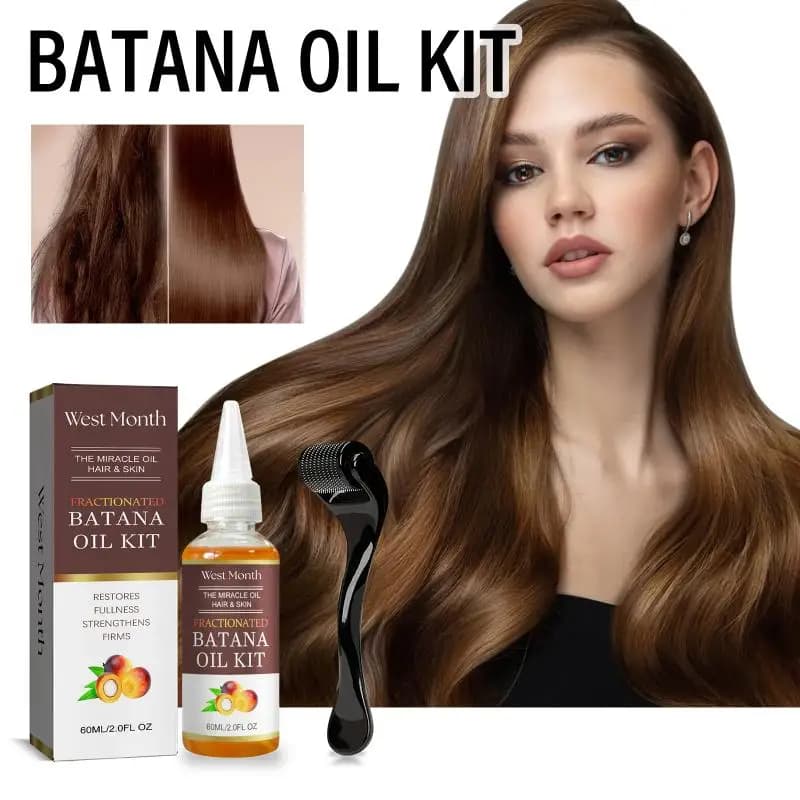 L'olio per capelli Battana idrata e nutre, migliora la secchezza e il crespo, e dona a un capello liscio e facile da gestire.