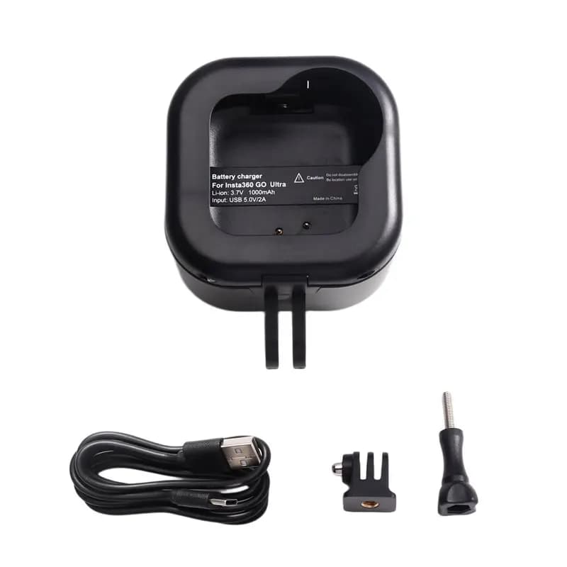 PHILE-Charging Case With Magnetic Mount For Go Ultra Action Camera, Protective Battery Base USB Port