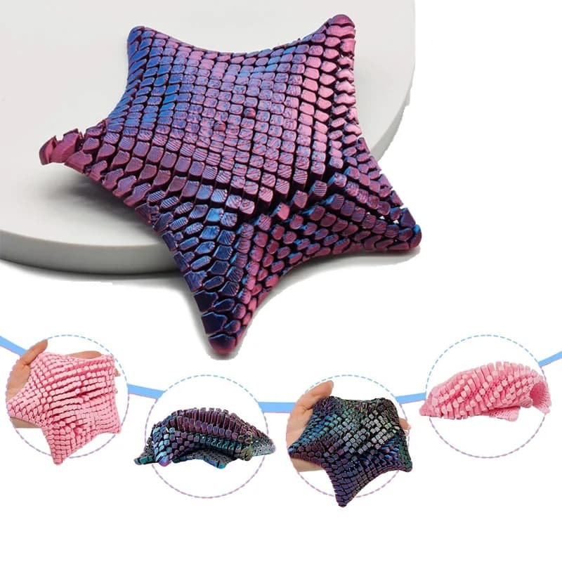 Giocattolo antistress a forma di stella marina flessibile, stampato in 3D, decorazione da scrivania, regalo per bambini e adulti, giocattoli visivi.
