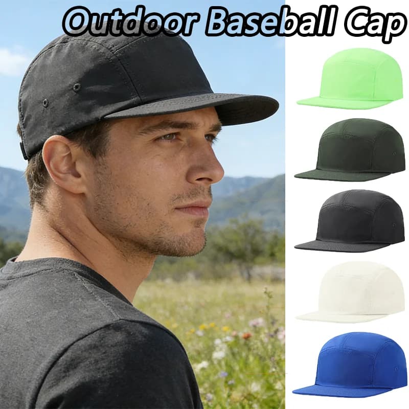 Cappellino da Baseball Estivo Traspirante ad Asciugatura Rapida Impermeabile Unisex con Visiera Piatta Elastica per Escursionismo Hip-Hop Viaggi