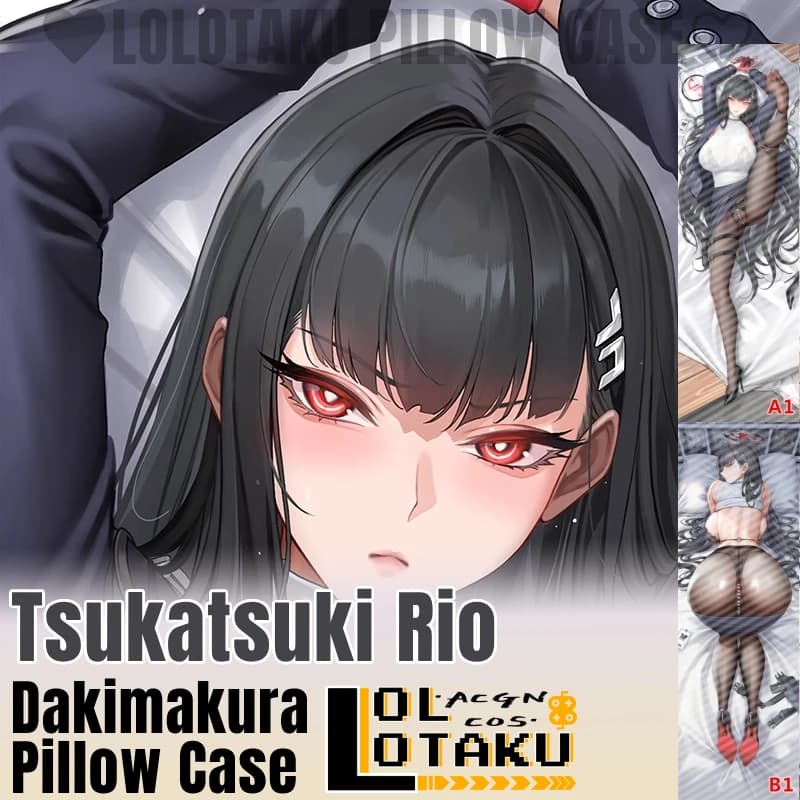 Tsukatsuki Rio Dakimakura Blue Archive Embracing the Otaku Full Body pillow cover Decor Gift