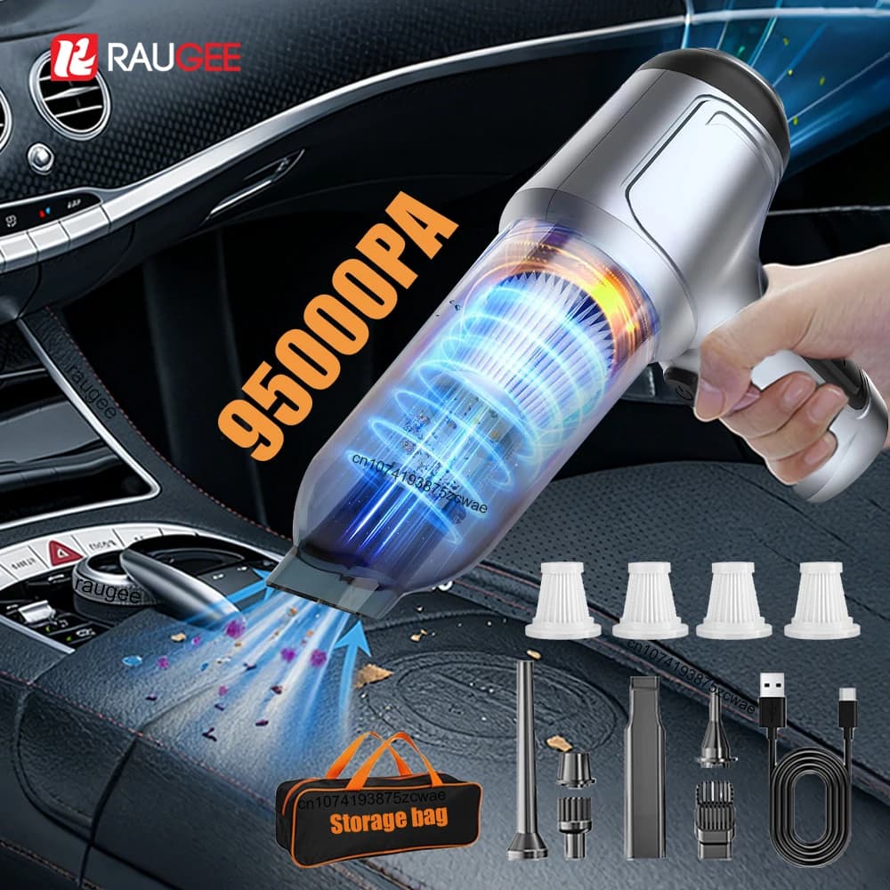 Aspirapolvere per auto Aspirapolvere portatile senza fili portatile 120W Mini aspirapolvere potente a doppio uso ad alta potenza per la casa dell'auto