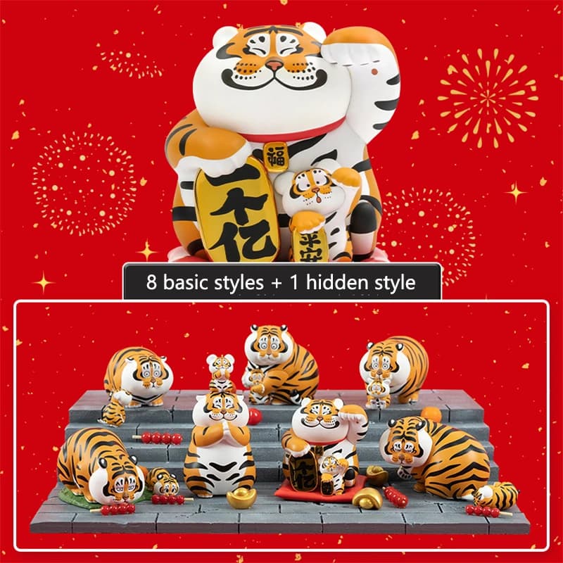 Nuovo I Am Not Fat Tiger Panghu con Baby Series scatola cieca giocattoli Trendy gioca Anime Figure Doll borsa a sorpresa per ragazze regalo di compleanno