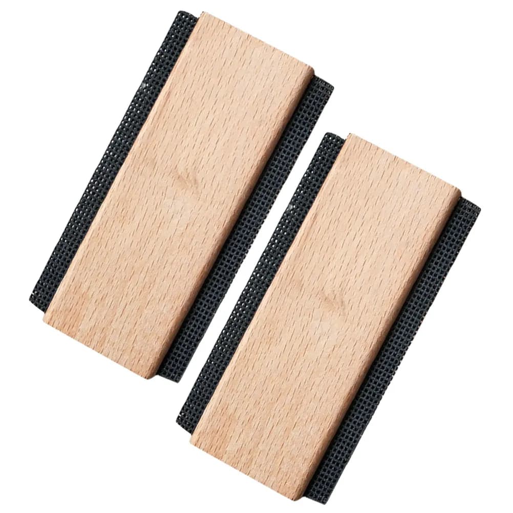 2Pcs Pet Hair Remover Lint Shaver for Clothes Sofa Bed Car Carpet Portable Manual Fabric Scraper Ergonomic Wood Metal Design
