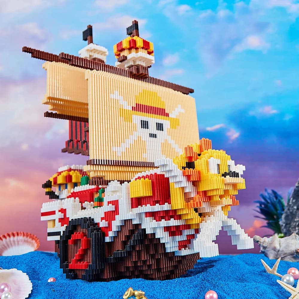 3168 pz + Collegamento di Un Pezzo Building Blocks Mille Soleggiato Nave Pirata Micro Mattoni Figure Per I Bambini Amico Regalo Di Natale