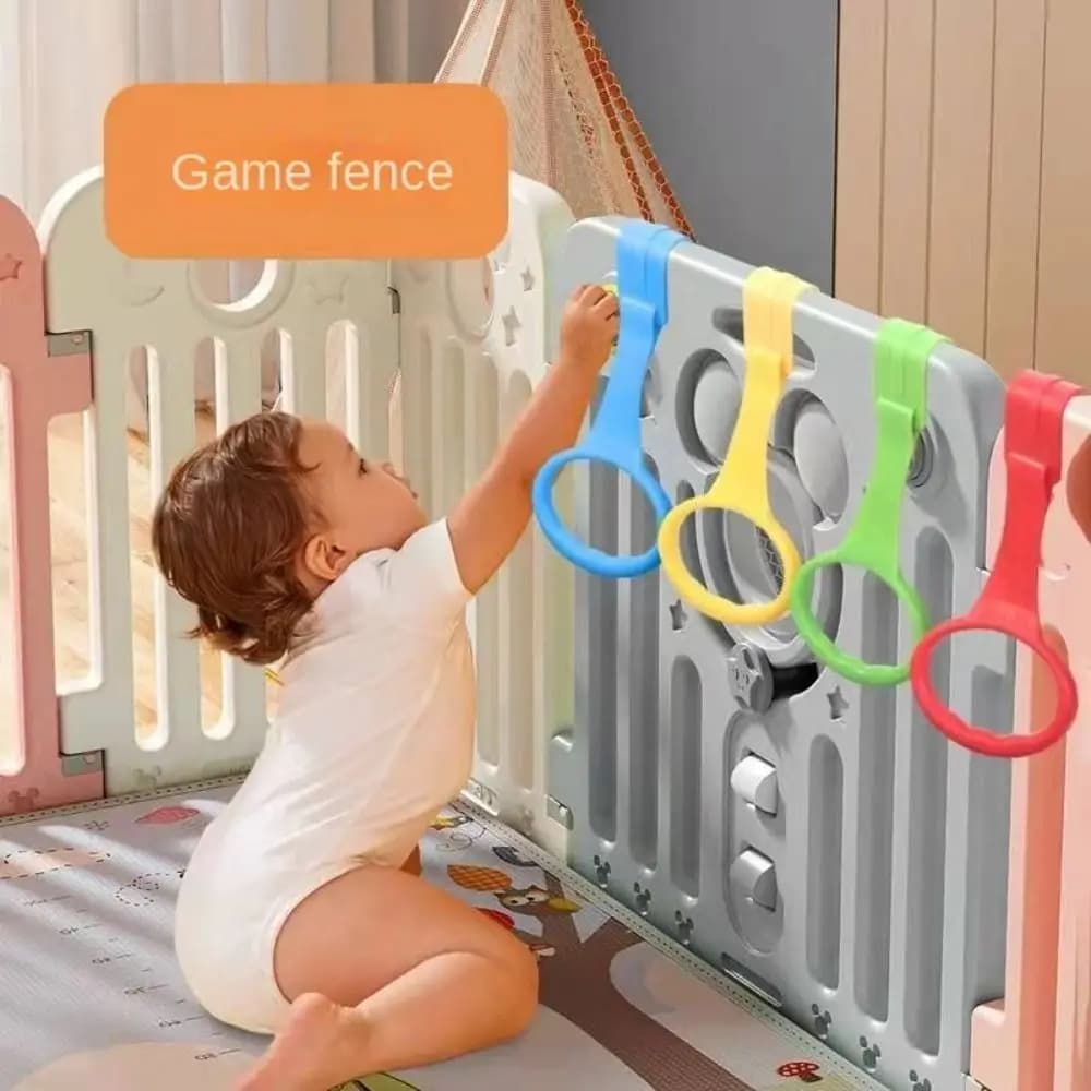 1/4 pezzi Anelli di supporto in plastica per box, Ausili per la deambulazione del bambino, Ganci leggeri per culla, Accessori per box, Anelli di supporto per neonati