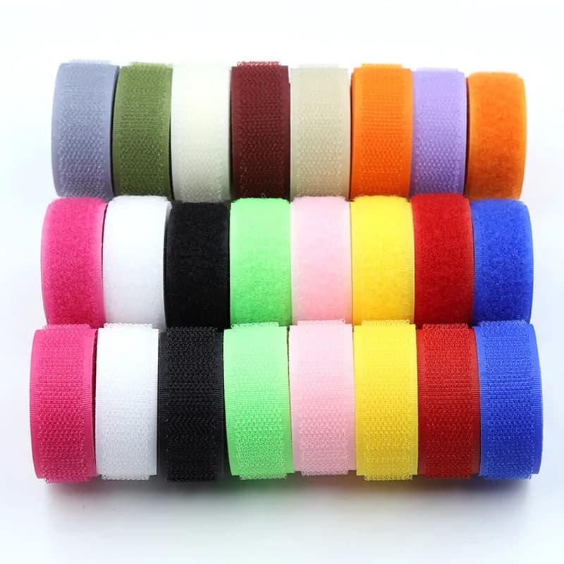 Nastro in tessuto non adesivo con ganci e anelli da cucire, 2m/5m, strisce in nylon da 20mm per fai da te e artigianato