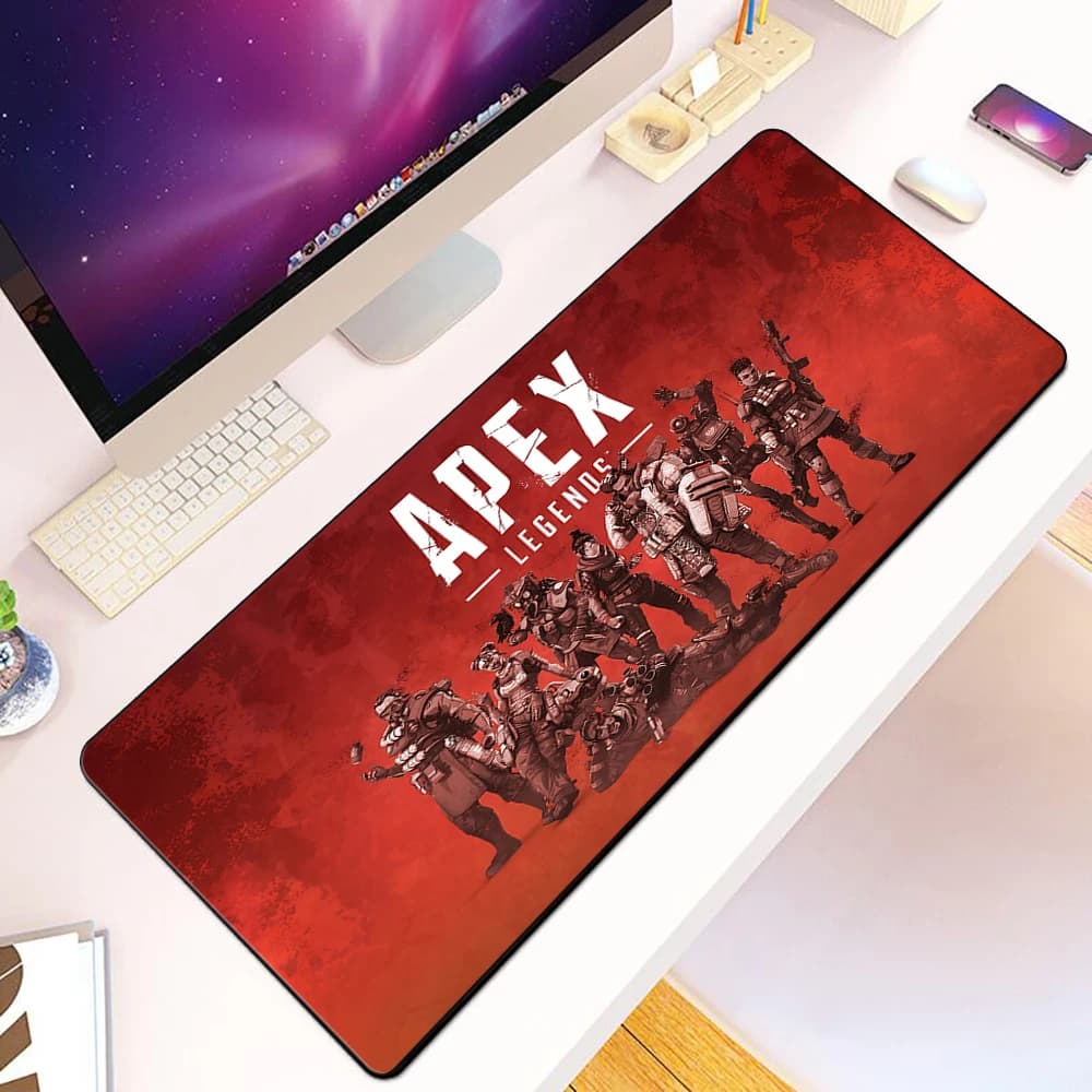 Tappetino per mouse Hot Battle Royale A-Apexs con stampa HD, per giocatori di computer, con bordi rinforzati, antiscivolo, XXL 90x40cm, per tastiera e scrivania PC
