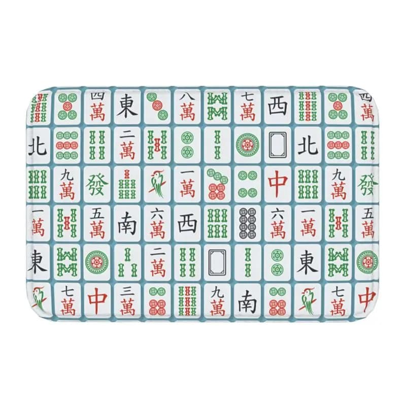 Piastrelle Mahjong personalizzate Modello di gioco Zerbino Antiscivolo Ingresso Cucina Porta del bagno Tappetini Garage Tappeto Tappeto Footpad