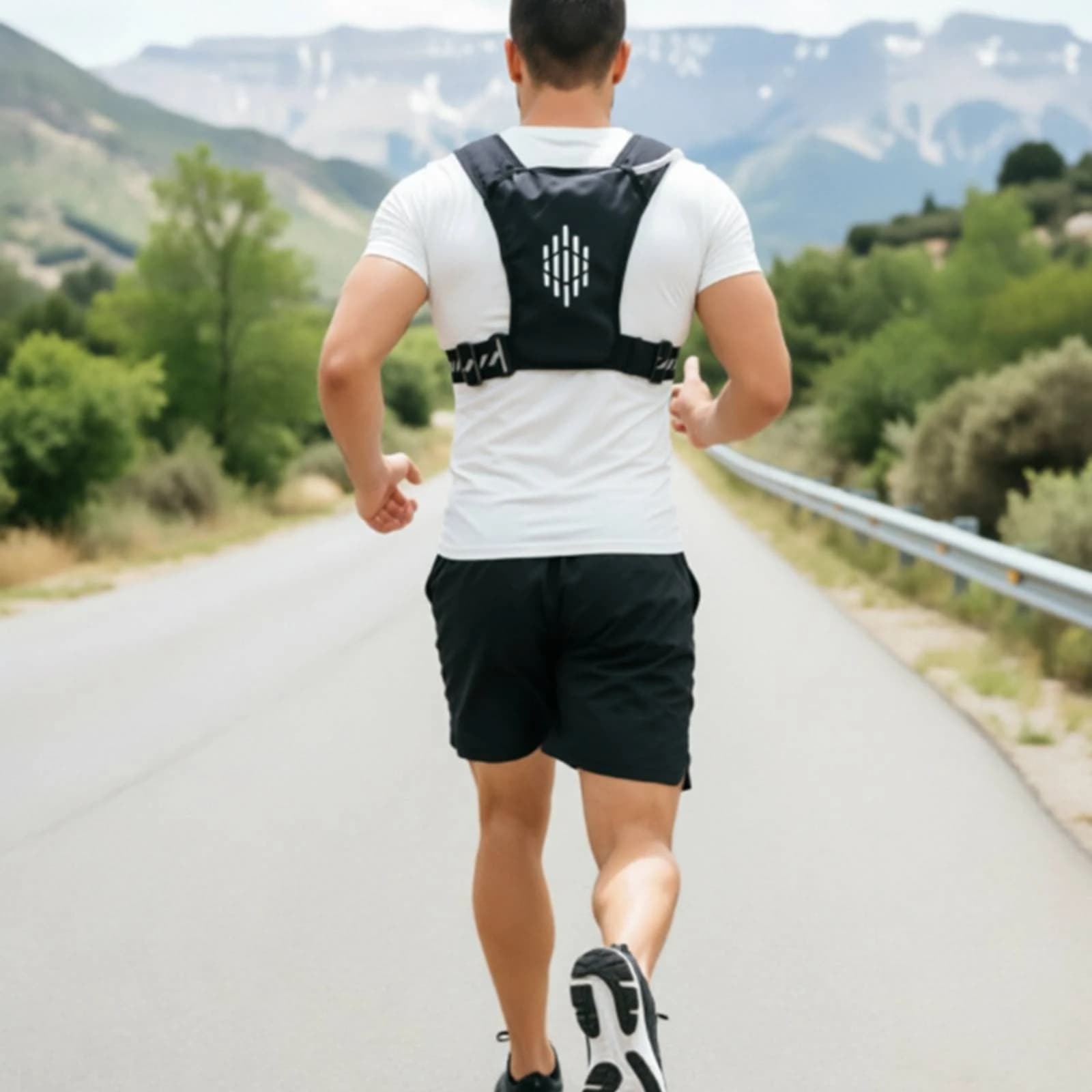 Running Backpack Zippered Compartment Running Chest Pack Hydration Vest Backpack Reflective Band Chest Pocket Vest Bag Compact
