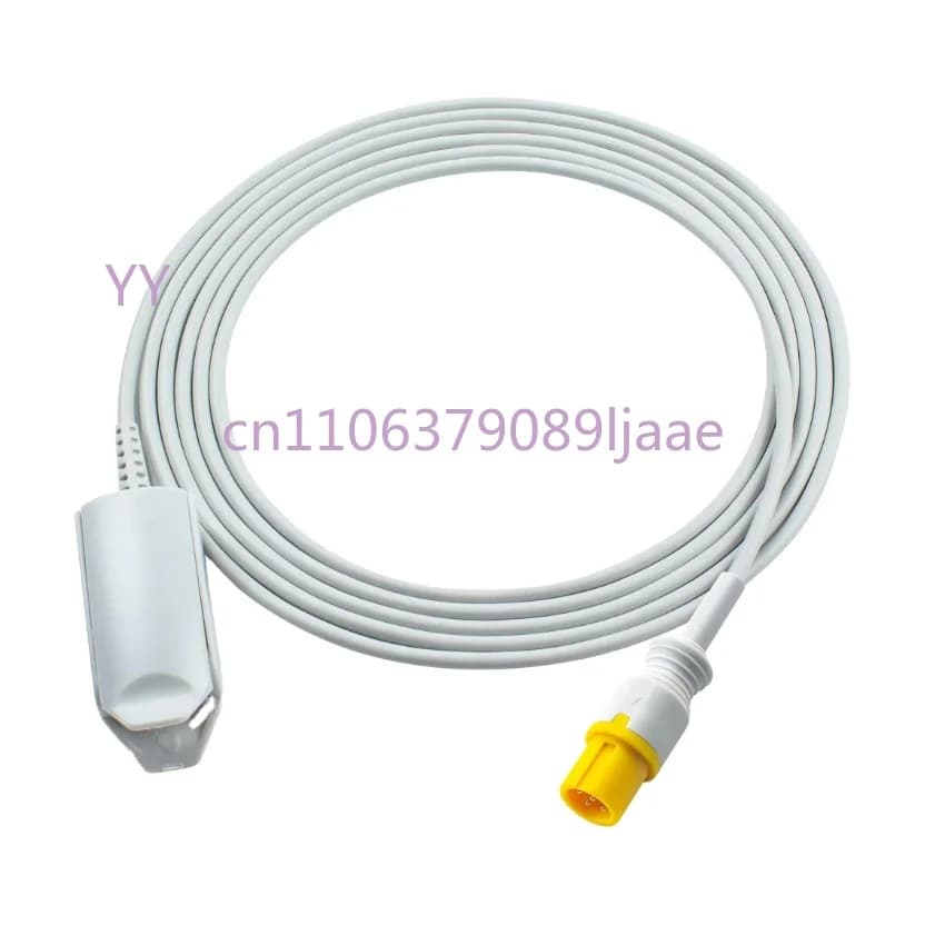 Sensor SpO2 to 6 Pins for Adults, Die Clip for Oximeter, Contec CMS7000 CMS8000 CMS6500 Pulse Sensor