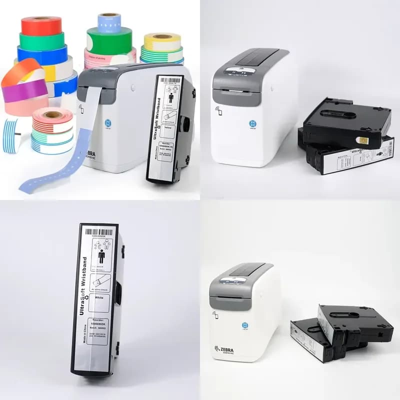 Compatible 10006995K Patient ID Bracelet Wristband Cartridge for Zebra's ZD510-HC & HC100 Color Printers
