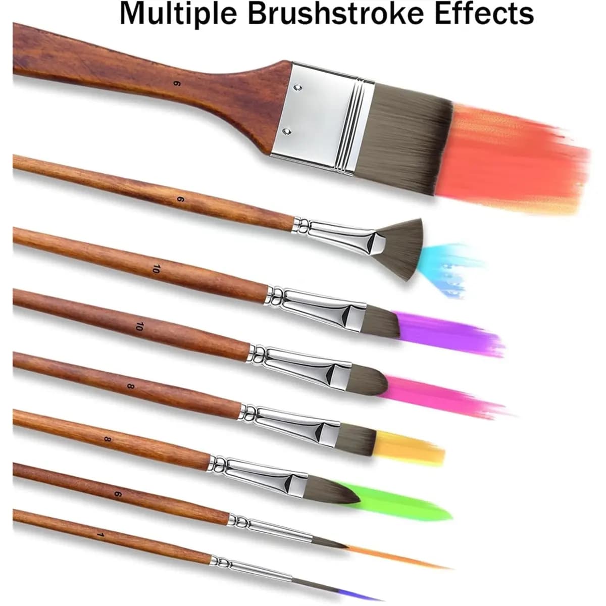 AA14 Paint Brush Set, Professional Paint Brushes with Palette Knife and Cloth Roll for Beginners, Artists, Gouache, Oil
