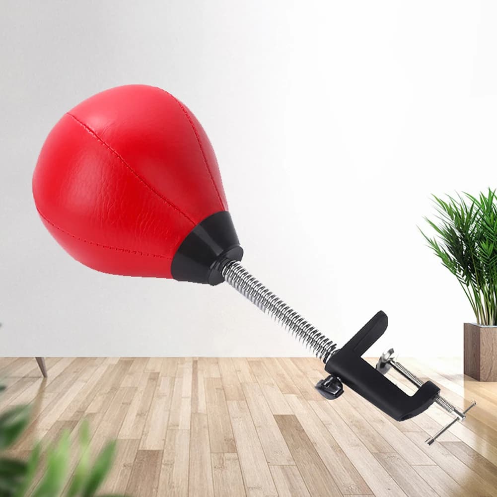 Desktop Punching Bag Wall-Mount Punching Ball Boxing Training Bag with Clamp Portable Speed Bag for Home Office