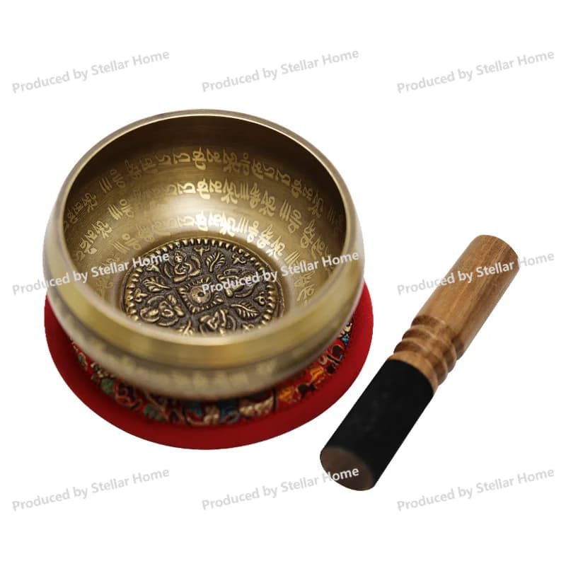 Nepal Handmade Buddha Sound Bowl Yoga Meditation Bowl Xizang Singing Bowl Bronze Buddha Sound 12CM