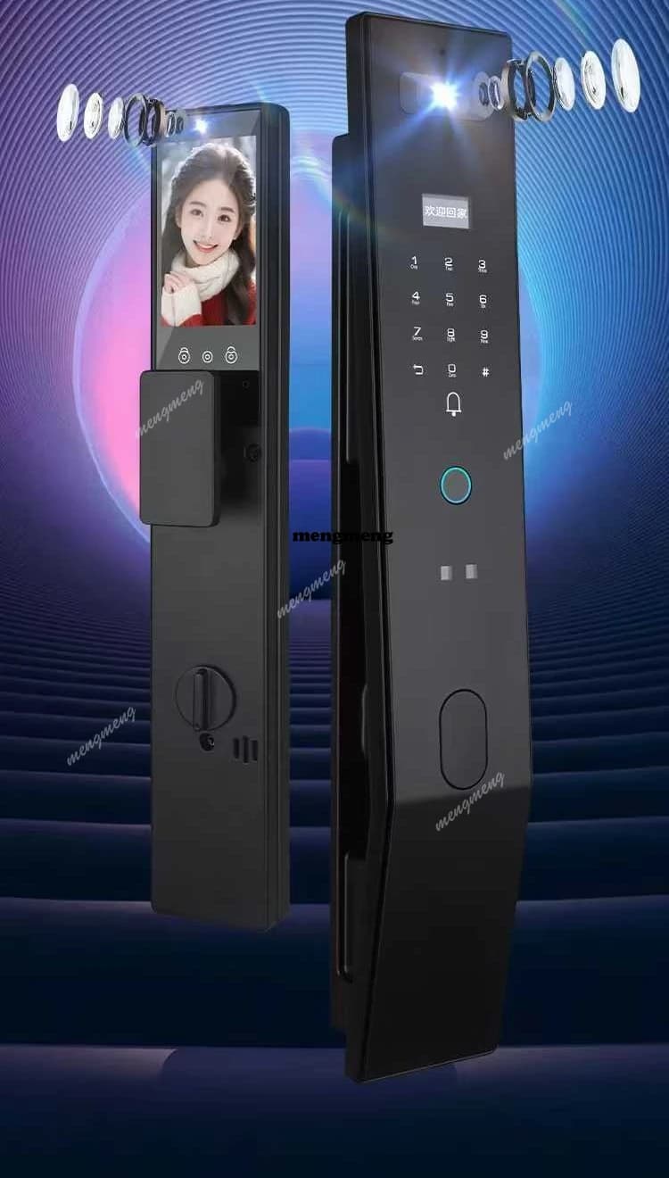 Serratura Intelligente per Porta d'Ingresso con Riconoscimento Facciale, Password, Videocitofono e Impronta Digitale, Sistema Antifurto per Casa