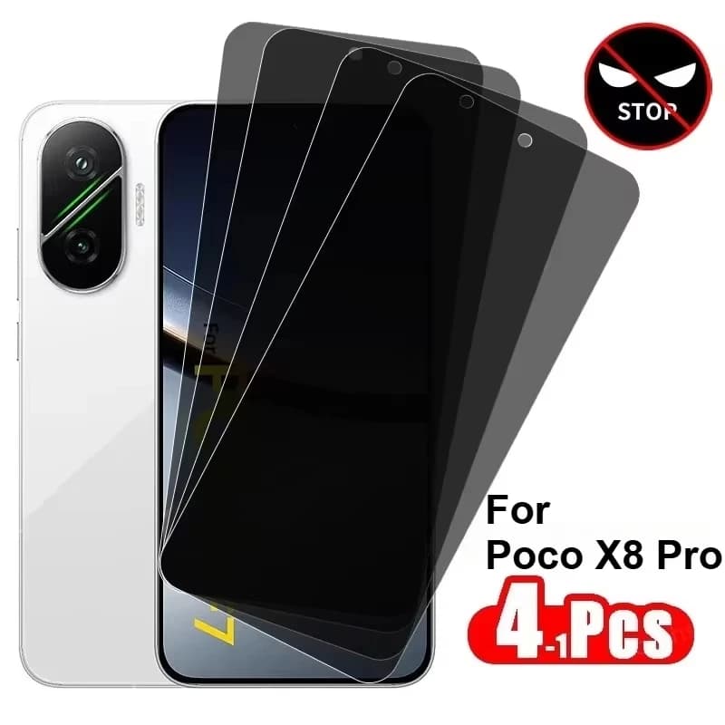 Privacy Screen Protector For Poco X7 X8 Pro Max M7 F7 F4 F3 X6 X5 X4 X3 M3 M4 M5 M6 Pro M5S C75 C71 C65 Anti-Spy Tempered Glass