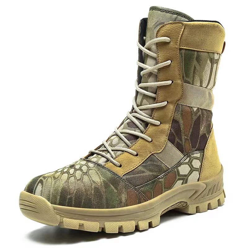Lynjacye High Top Big Size 47 46 Stivali tattici da uomo leggeri Combattimento Anti-collisione Allenamento Stivali da esterno impermeabili con lacci