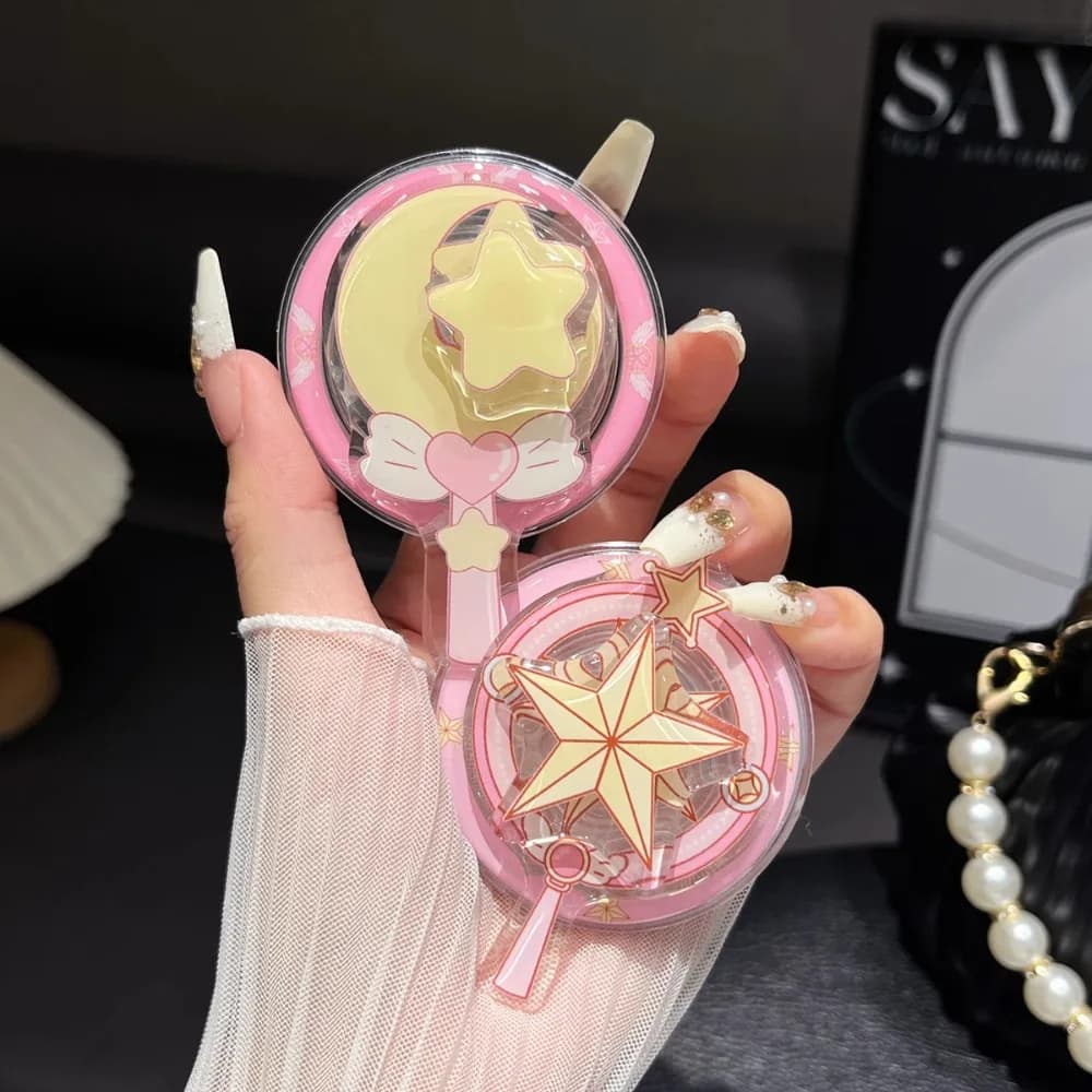 NUOVA Corea Y2K Trend Style Bacchetta magica Stelle per Impugnatura magnetica Griptok Tok Stand Pieghevole Supporto per telefono Staffa Custodia Accessori
