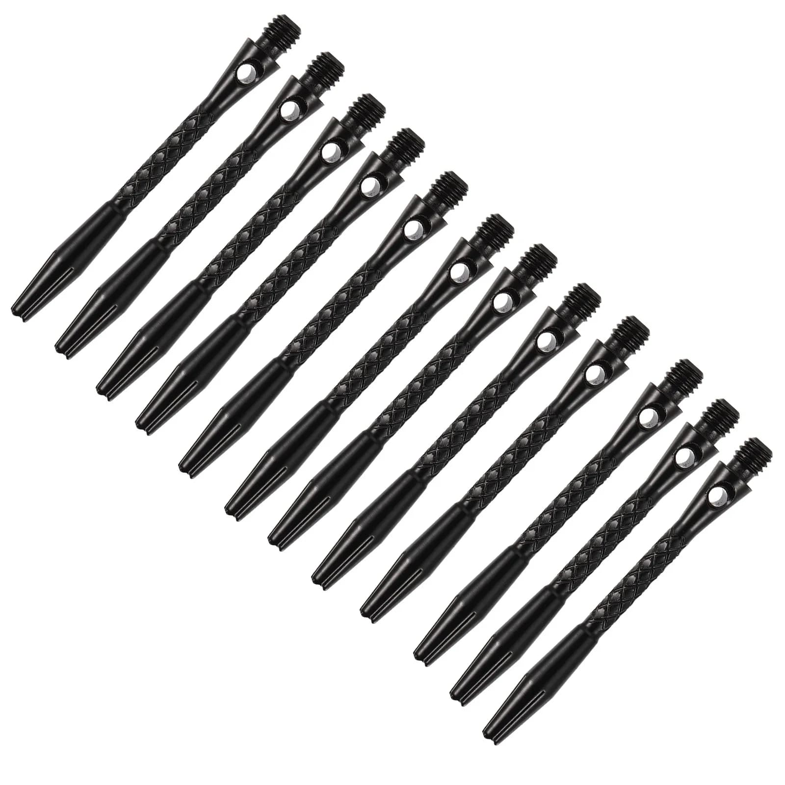 12Pcs Aluminium Alloy Dart Shafts Knurled Non-Slip Surface for Steel Tip Professional Game Rod Accessories Medium Shaft