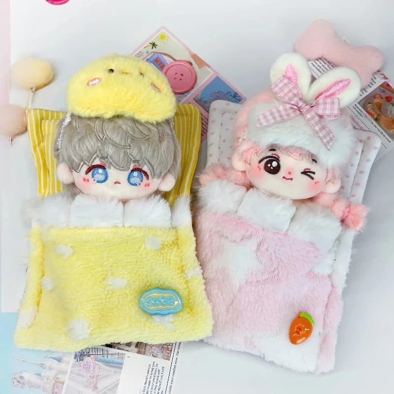 Dresses for 10cm Cotton Dolls and 15cm, Nice Rabbit Shape Pajamas, Bear, Chicken, Pear Bag, Eye Mask, Gift Accessories