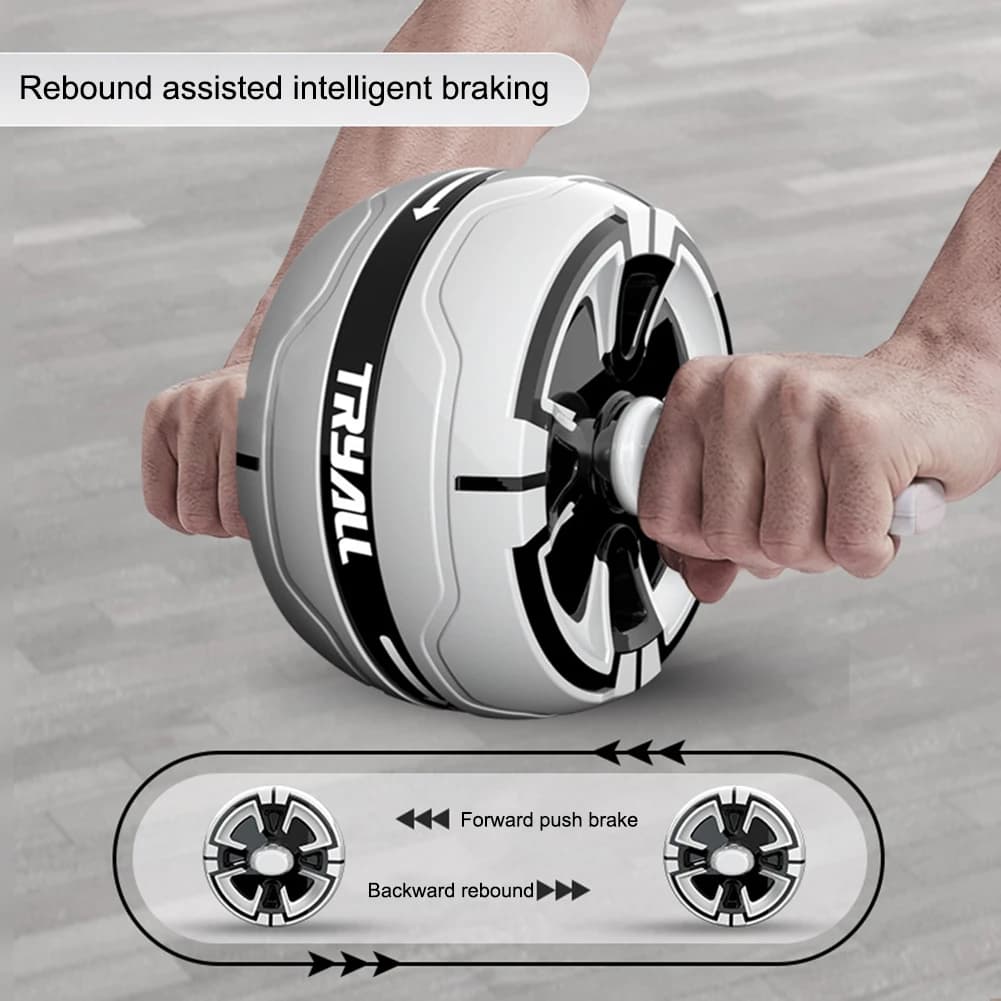 Gymnastics Wheel with Abdominal Rebound, Core Training Tool, Reboundable Wheel for Home and Gym, Fitness Equipment