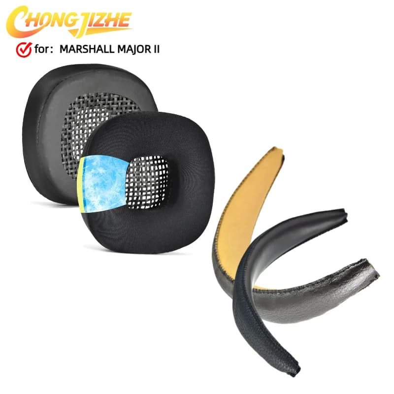 CHONGJIZHE Spare ice gel ear cushions Memory foam ear cushion for MARSHALL MAJOR II Headphones Earrings Ear cushions