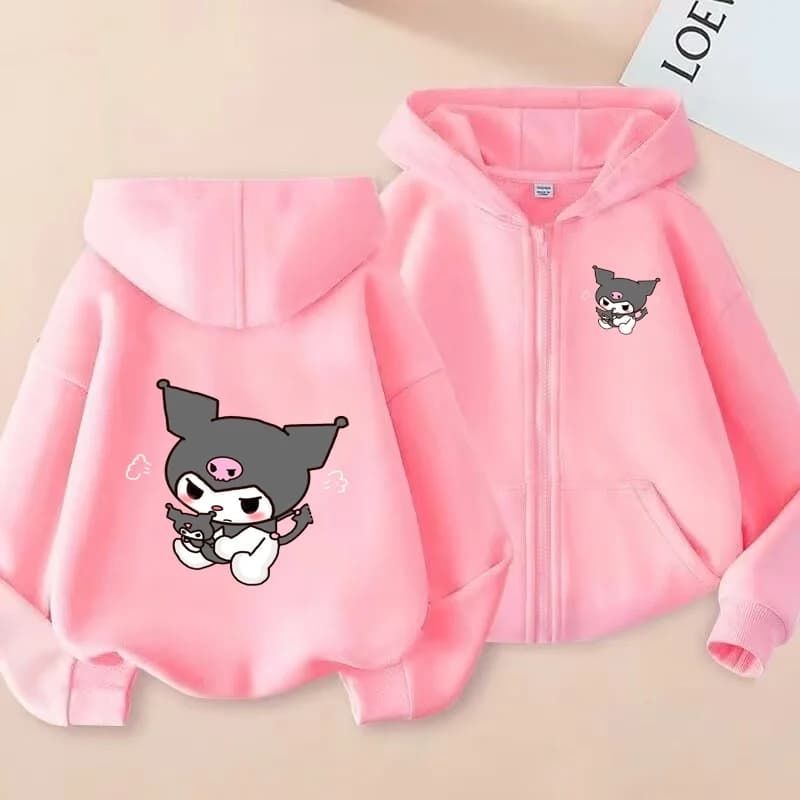 Nuove Felpe con Cappuccio Kuromi 2026 per Ragazze e Donne, Edizione Sportiva Primaverile, Abbigliamento Casual Comodo da Strada