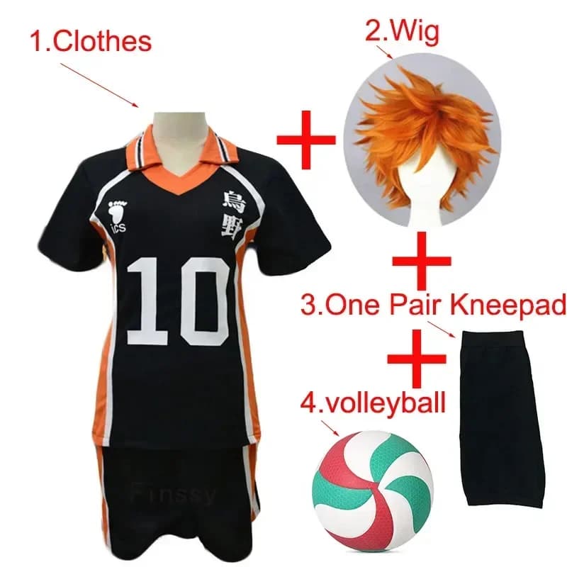 Anime Haikyuu Hinata Shoyo Cosplay Kostuum Nr. 10 Volleybal Korte Broek Zomerkleding per Volwassenen
