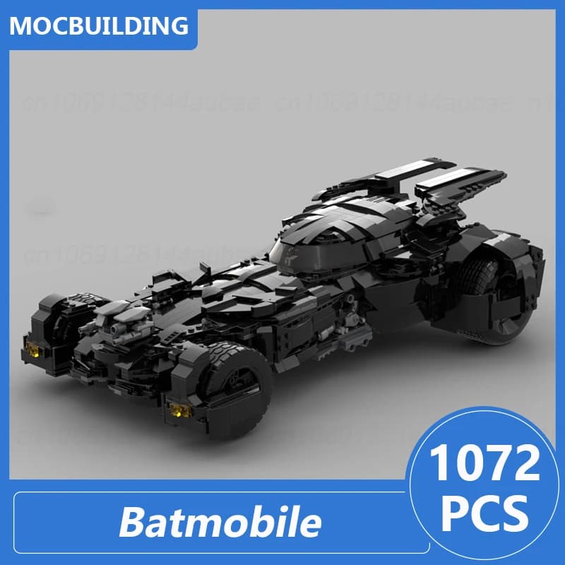 Batmobile Car Model Moc Building Blocks Black Diy Assemble Bricks Creative Educational Collect Display Xmas Toys Gifts 1072PCS