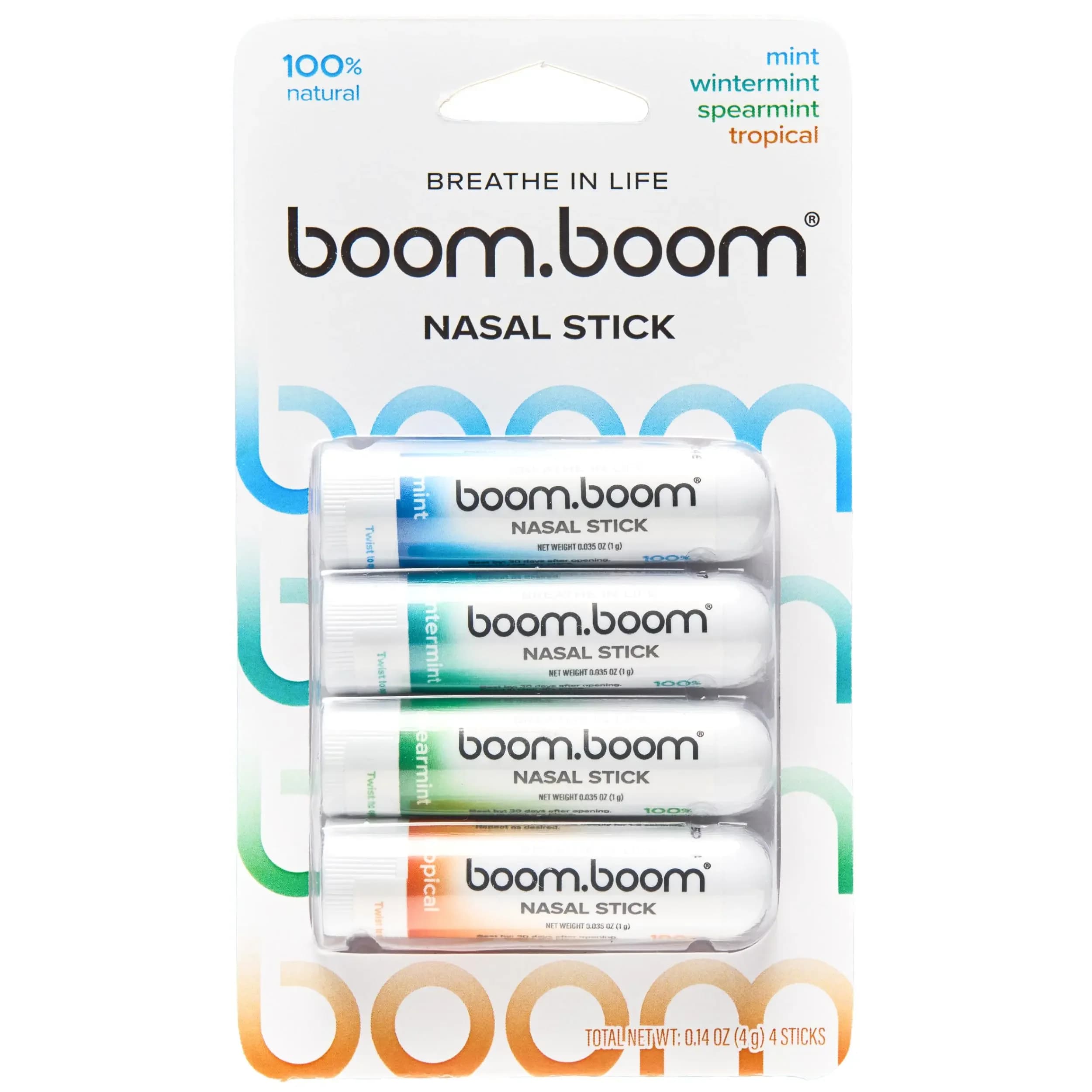 BoomBoom Nasal Stick: Libera il tuo naso | Presentato su Shark Tank | Potenti oli essenziali con tecnologia Vapor Flow