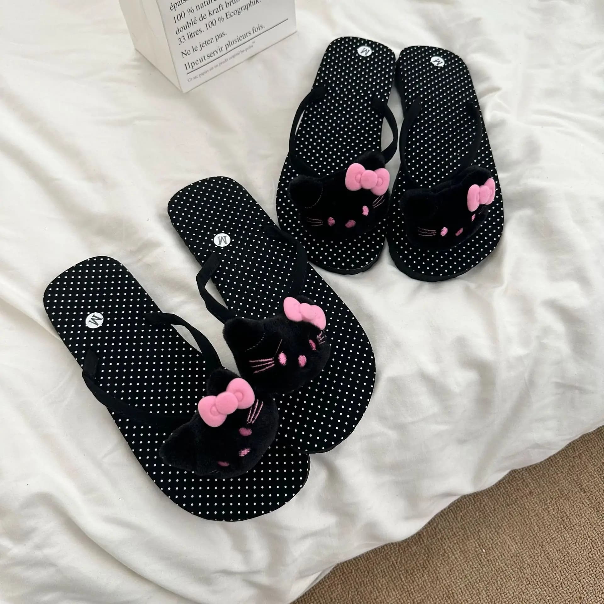Ciabatte Hello Kitty Cartoon per Donna, Estive, con Suola Morbida, Versatili, per Ragazze, da Spiaggia, Accessorio Moda