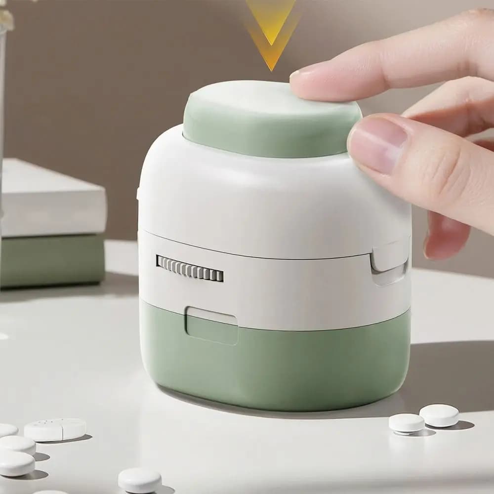 Daily Tablet Splitter 2/4-in-1 Pill Cutter Dustproof Food Grade Tablet Splitter Adjustable Compact Medicine Divider Home