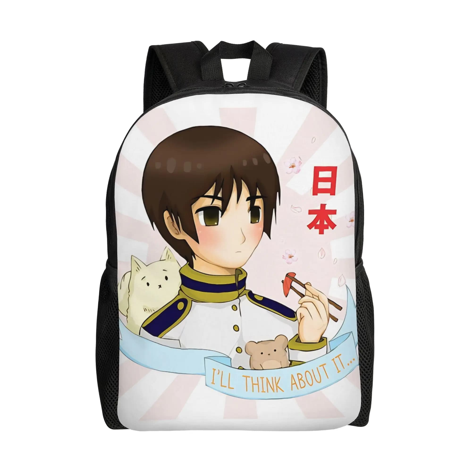APH Japan Hetalia Zaino alla moda, regalo, per scuola superiore, lavoro, per uomo e donna, borsa per laptop in tela