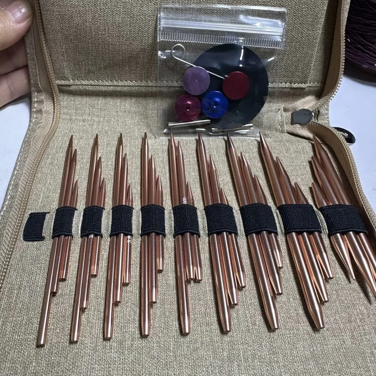 Set di Ferri Circolari Staccabili 585 per Maglieria, Set di Ferri a Ciclo Lungo per Tessili Domestici, Strumenti per Cucito Fai-da-Te