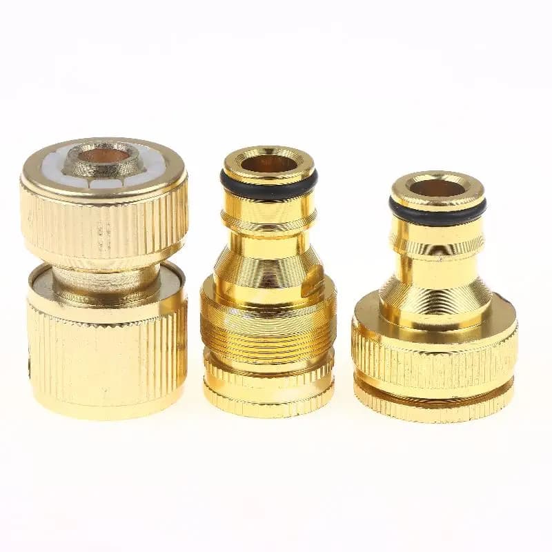 Set di 2 connettori per tubi in lega di alluminio Gold Standard - Raccordo rapido per rubinetto da 4/6'' per tubi da giardino