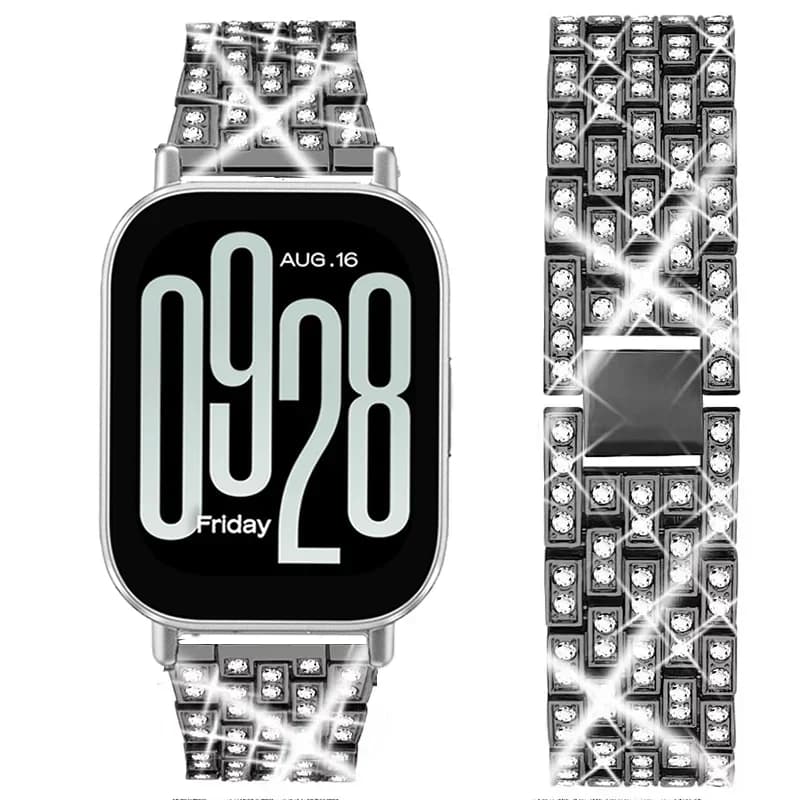 Cinturino in Metallo da 22 MM per Redmi Watch 5 Active, Bracciale in Acciaio Inossidabile con Diamanti per Redmi Watch 5 Lite, Cinturino da Donna