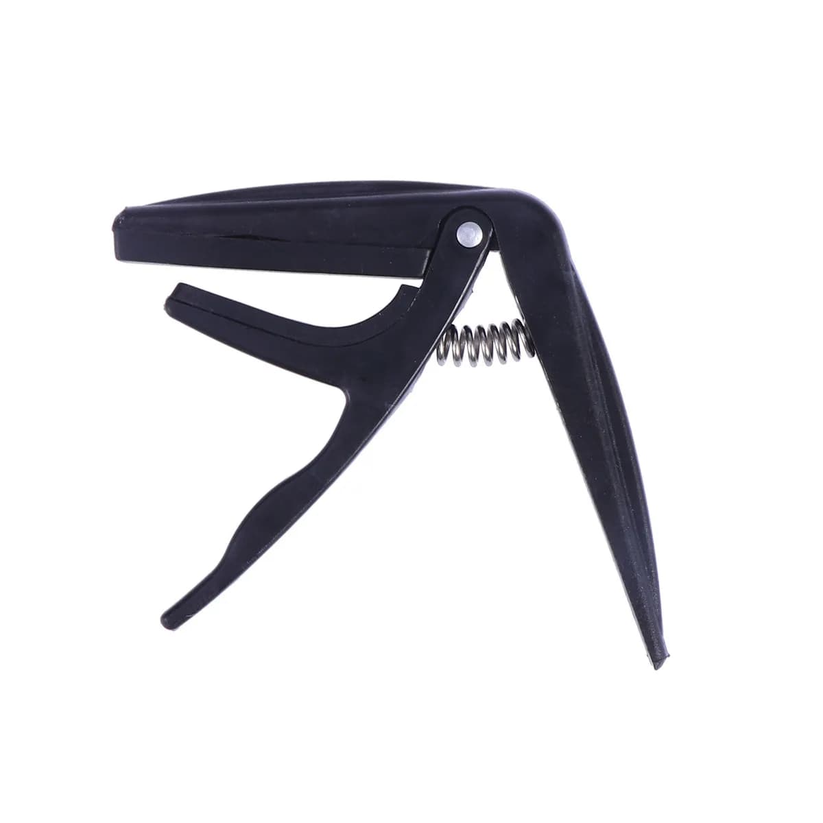 Capotasto per Ukulele a una mano in lega di zinco nero con clip e imbottitura in silicone per proteggere la tastiera - Accessori per l'accordatura