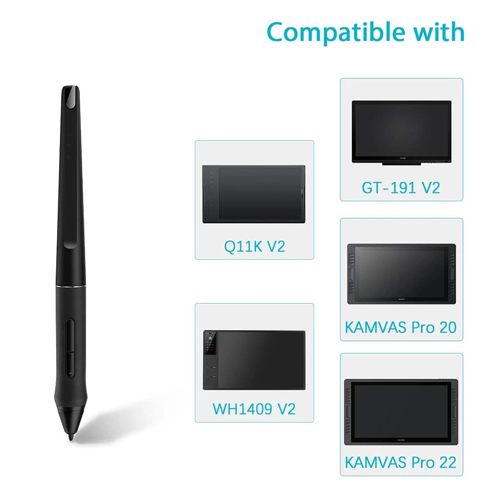 Penna stilo digitale per tablet senza batteria per Huion KAMVAS Pro 22 Inspiroy Q11K V2 Q620M GT-221 GT2201 Penna grafica per disegno PW500