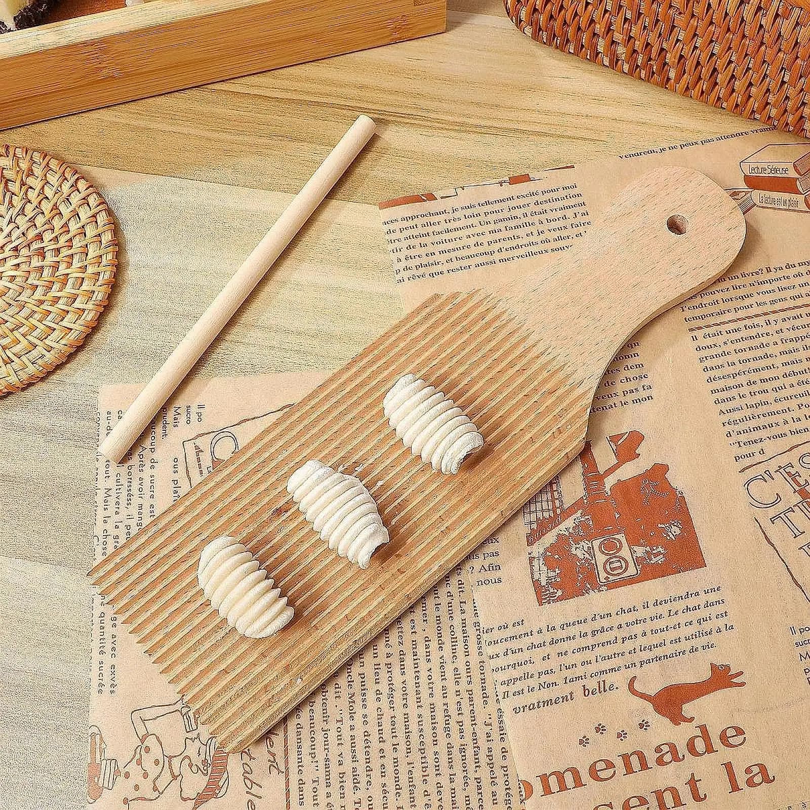 Gnocchi Board Utensile da cucina Ornamento in legno Gnocchi Maker Board Strumento per fare la pasta per la cucina del ristorante domestico