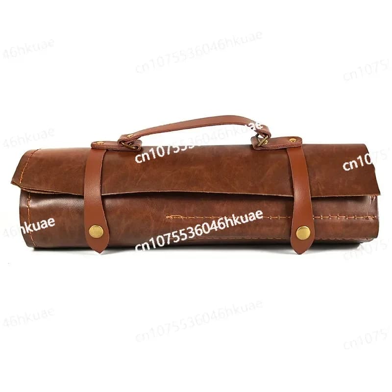 Genuine Leather Kitchen Knife Bag - 3.5" and 8" Professional Chef Case Portable Universal Backpack