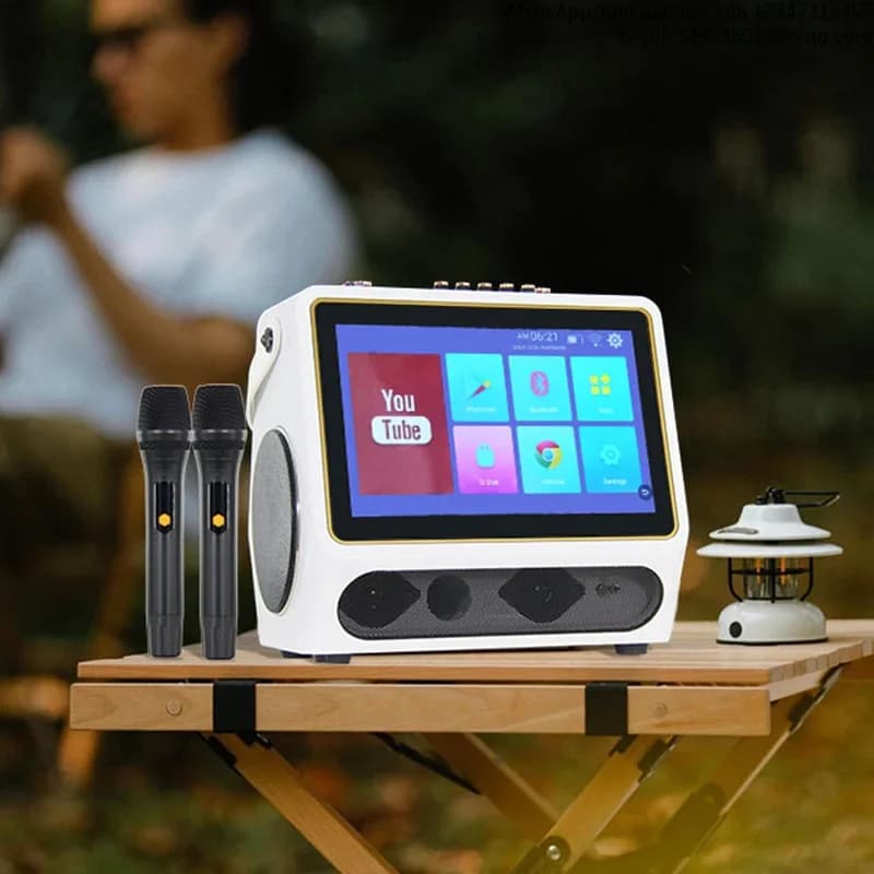 Altoparlante Portatile Smart Display Binko con Funzione Karaoke, Illuminazione LED RGB, Compatibile con Computer e Telefono Cellulare, Wi-Fi