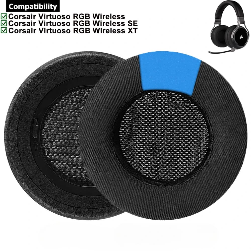 Replacement ear cushions in Cooling gel pillows ear cups repair parts for headphones Corsair Virtuoso RGB Wireless SE XT headphones