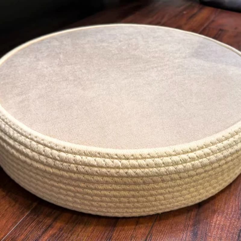 Round Thick Floor Cushion, Memory Foam Tatami & Meditation Pillow for Bay Window Seating,Portable Decorative Pad for Living Room