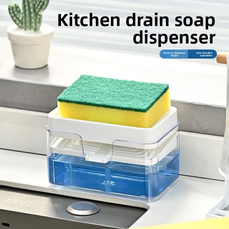 Press Soap Dispenser Cleaner Dish Brush Automatic Soap Liquid Box For Efficient Dishwashing With Convenient Press Function