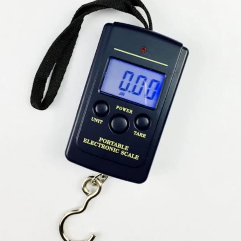Bilancia Digitale Portatile di Alta Precisione 40KG/10G per Pesca e Sport all'Aperto, con Retroilluminazione Blu, Modello 2026