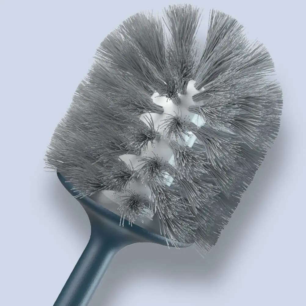 1Set Heavy Duty Toilet Bowl Cleaner Brush with Holder High Durability Plastic Bathroom Accessory for Stubborn Stains Smooth